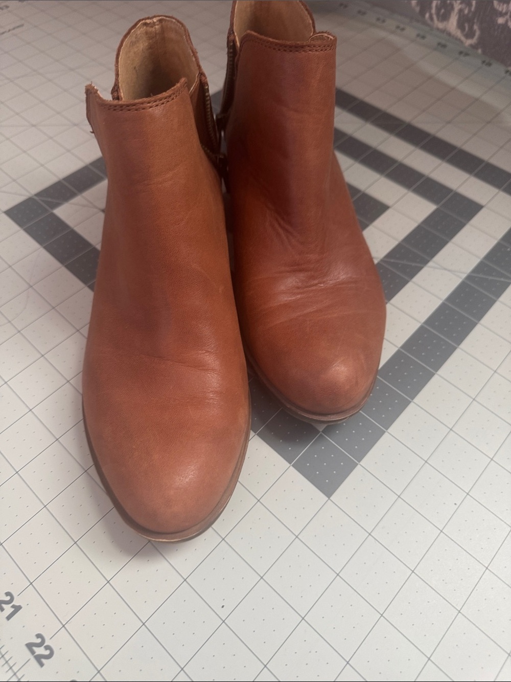 Lucky Brand Women's Tan Leather Ankle Booties